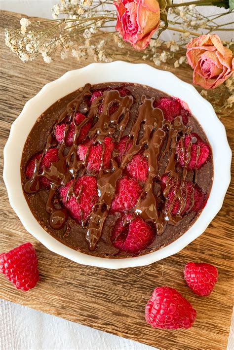 Vegane Baked Oats Mit Himbeeren