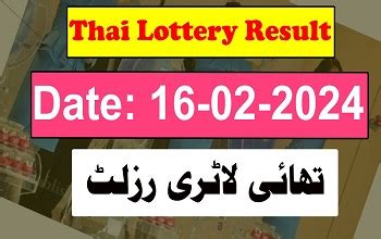 Thailand Lottery Result 16 February 2024 Online Thai Lottery Sures