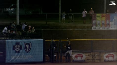 TJ Hopkins crashes into the bullpen to make a catch. | 05/23/2021 | MLB.com