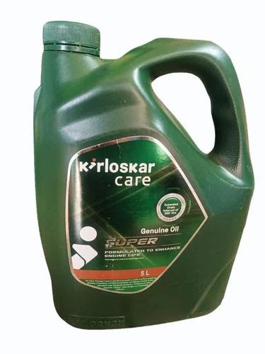 Reciprocating 15W40 Kirloskar 5 Litre Care Super Genuine Oil Packaging