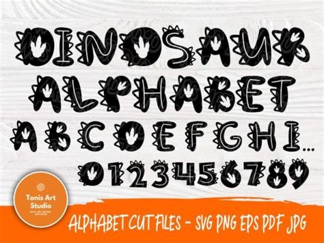 Dinosaur Font Svg Dinosaur Alphabet Svg Cut Files Free Svg Files To