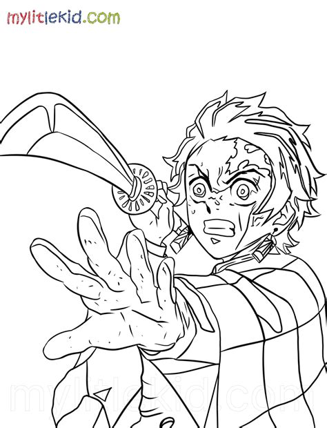 Tanjiro Coloring Pages P Ginas Para Colorear Para Ni Os Y Adultos