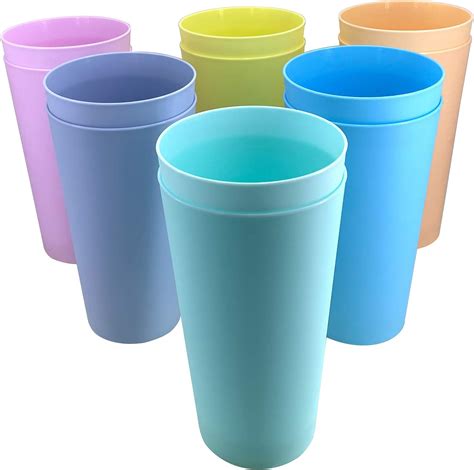 Amazon YUYUHUA Reusable Plastic Cups 32 Oz Large Plastic Cups