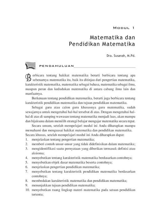 Pdf Matematika Dan Pendidikan Matematikadari Pengertian Pengertian