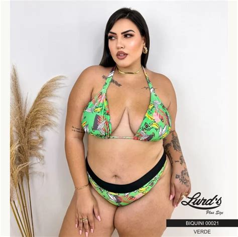 Biquíni Plus Size Com Bojo Ref 00021 Verde Loja Lurds Plus Size