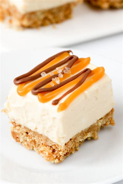 Salted Caramel Cheesecake Bars Recipe