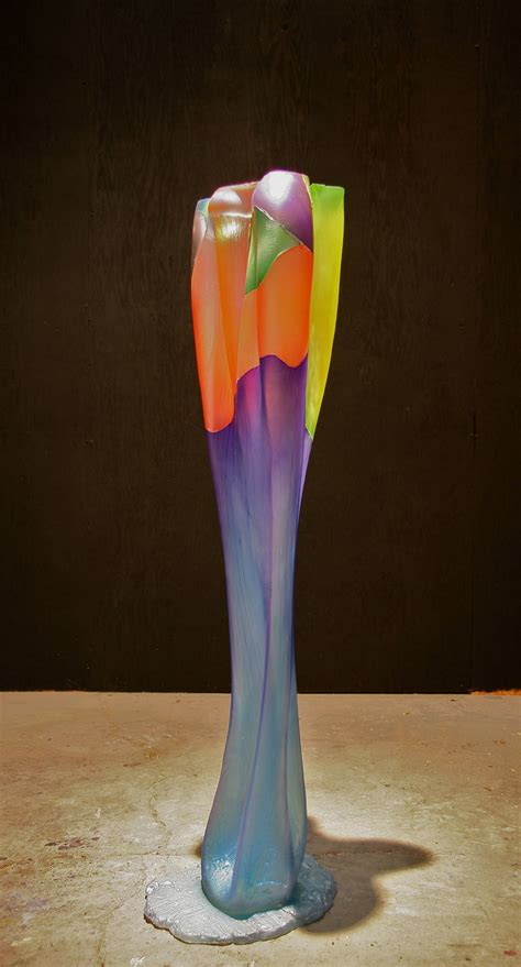 Danny Perkins Dark Elegance Blown Molded And Sandblasted Glass Sculpture By Danny Perkins