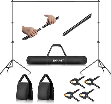 Emart Photo Backdrop Stand Kit 7x10 Ft Adjustable Photography