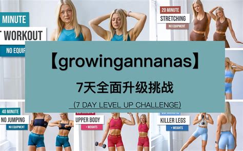 【growingannanas】无器械不健身！7天升级挑战，硬核健身，hiitandtabata超级暴汗，高强度全身锻炼！哔哩哔哩bilibili