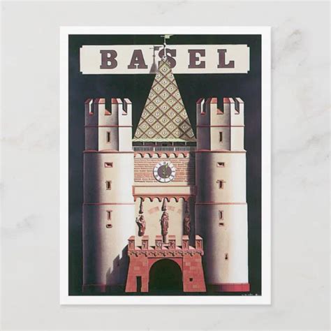 Vintage Basel Switzerland Postcard Zazzle