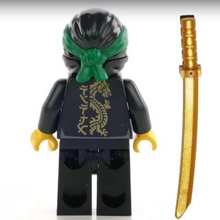 Lego Ninjago Minifigure Lloyd Black Wu Cru Training Gi Head Wrap