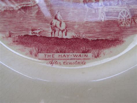 Grindley England Pink Transferware Luncheon Plates Scenes Etsy