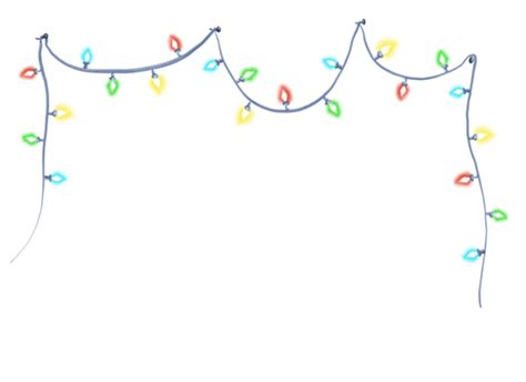 Christmas Lights Border PNGs for Free Download