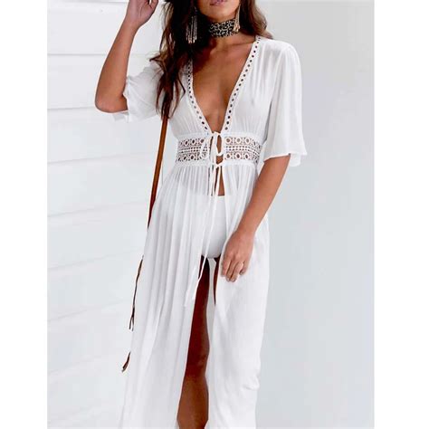 Women Beach Bikini Cover Up Long Kaftan Dress Summer Boho Maxi Dress