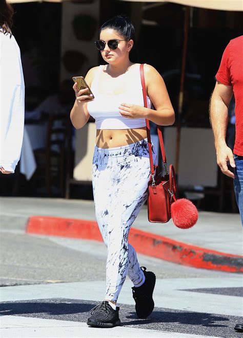 Ariel Winter In Crop Top And Tights In Los Angeles Gotceleb