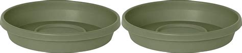 Bloem Terra Plant Saucer Tray For Planters Taupe Pack Of