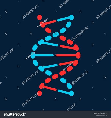 Dna Helix Structure Sequence Chromosome Cartoon Stock Vector Royalty