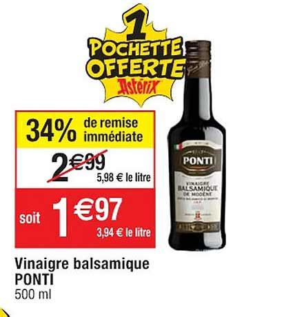 Promo Vinaigre Balsamique Ponti Chez Cora ICatalogue Fr