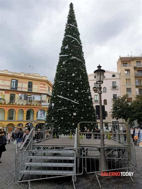 Tutto Pronto Per L Accensione Dell Albero Di Natale A Salerno