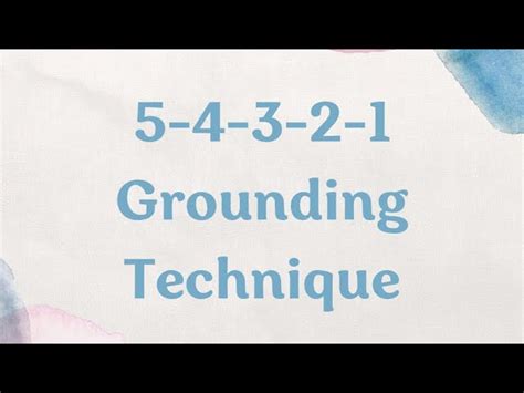 5-4-3-2-1 Grounding Technique: A video - MindClear Integrative Psychotherapy