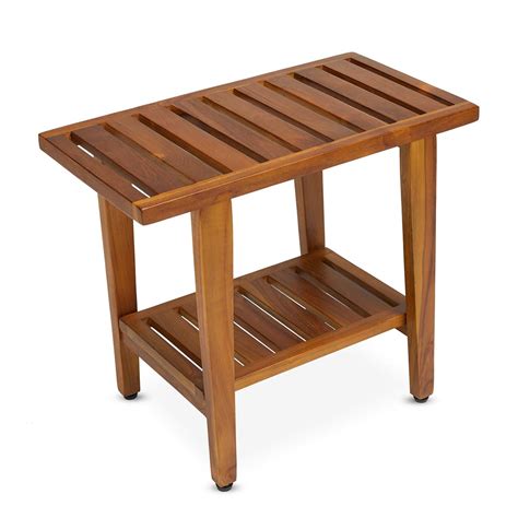 Buy Teakcraft Teak Shower Bench Stool For Bath And Spa Fully Assembled