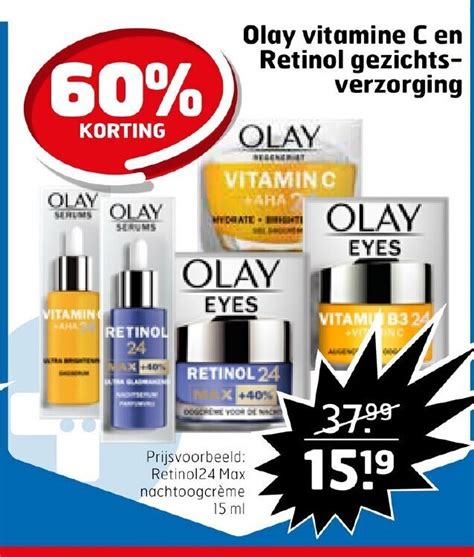 Olay Vitamine C En Retinol Gezichts Verzorging Aanbieding Bij Trekpleister