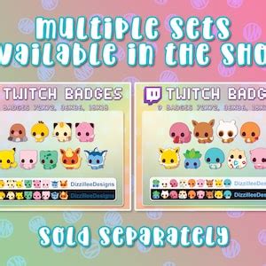 Pokemon Twitch Badges Cute Twitch Sub Badges Pocket Monster Twitch ...