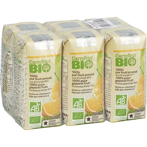 Carrefour Bio Jus D Orange Sans Pulpe Pur Fruit Press Carrefour Bio