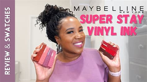 More Shades! Maybelline Superstay Vinyl Ink Review + Swatches on Dark Skin | Candice B. - YouTube