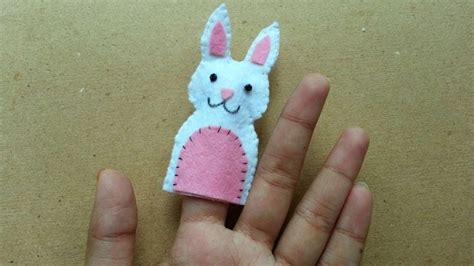 How To Make Cute Bunny Finger Puppet Diy Crafts Tutorial