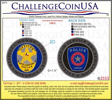 ChallengeCoinUSA Dallas Fort Worth Airport Police Challenge Coin