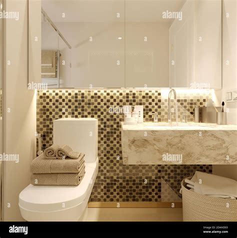 3d Render Of Bathroom Stock Photo Alamy