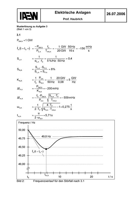 H Lsung Pbev Klausur Elektrische Anlagen Prof Haubrich