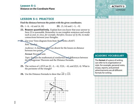 Lesson 5 1 Distance On The Coordinate Plane Part 2 Math High School Math Geometry Models