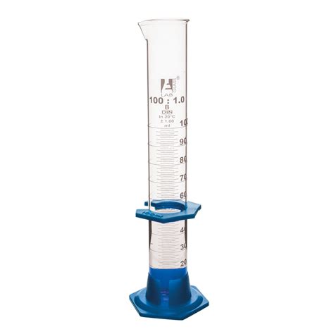 Borosilicate Glass Graduated Cylinder 100ml W Guard — Eisco Labs