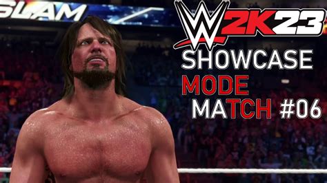 WWE2K23 SHOWCASE MATCH 06 AJ STYLES VS JOHN CENA YouTube