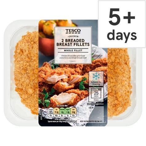 Tesco 2 Breaded Chicken Breast Fillets 350 Tesco Groceries