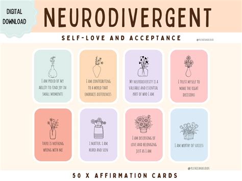 Neurodivergent Affirmation Cards Affirmation Cards For Neurodivergence