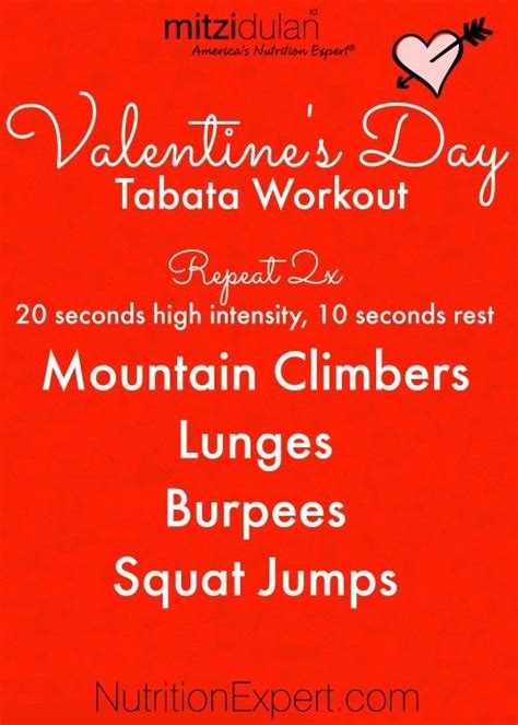 Valentine S Day Tabata Workout Mitzi Dulan America S Nutrition