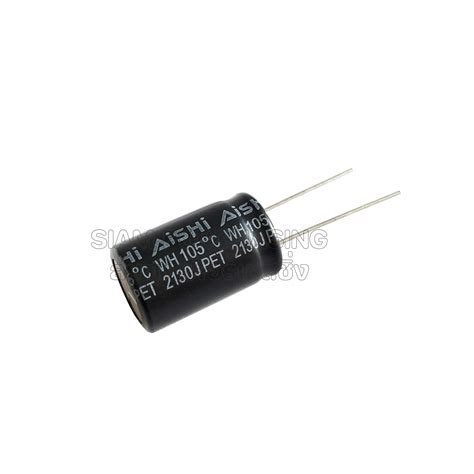 CAPACITOR คาปาซเตอร EWH2EM101L25OT 100UF 250V 105C AISHI SIZE 16X25MM