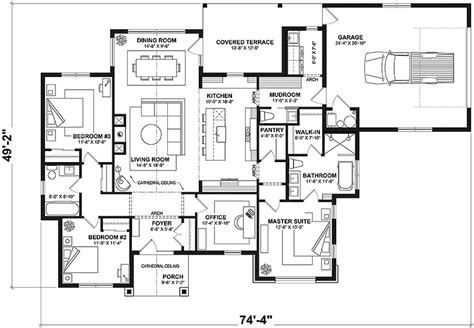 European Style House Plan - 4 Beds 2.5 Baths 1947 Sq/Ft Plan #23-2794 ...