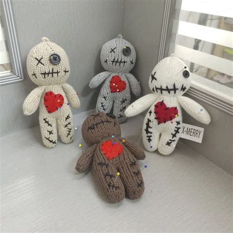 10pcs Voodoo Doll 3 Box Pins Horror Ghost Dolls Soft Stress Relief