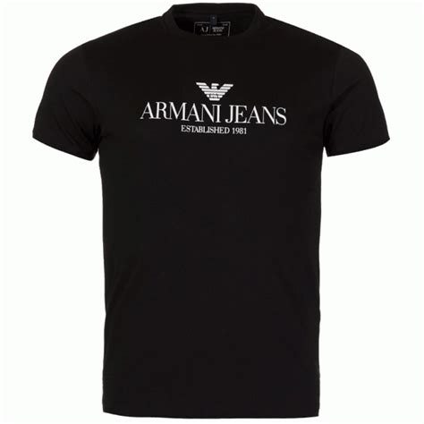 Armani Jeans Logo T Shirt Black C6h6e Ff From Club Jj Uk