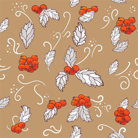 Vector Christmas Seamless Pattern With Branches Of Mistletoe For