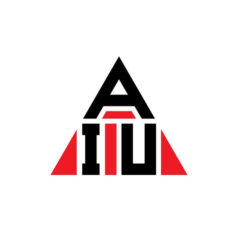 AIU triangle letter logo design with triangle shape. AIU triangle logo ...