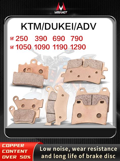 Mrrangt Motorcycle Metal Sintering Brake Pad Fit For Ktm Rc Duke