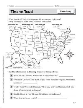 World Time Zones | Worksheet | Education.com - Worksheets Library