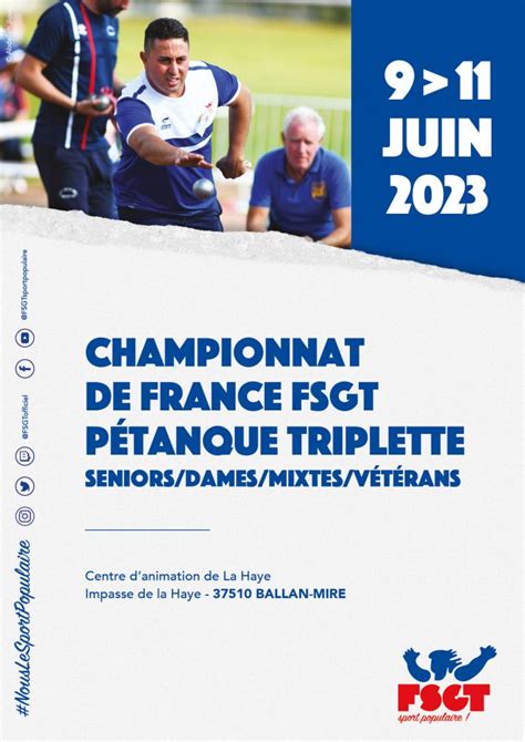 Championnat de France FSGT Pétanque Triplette Pétanque