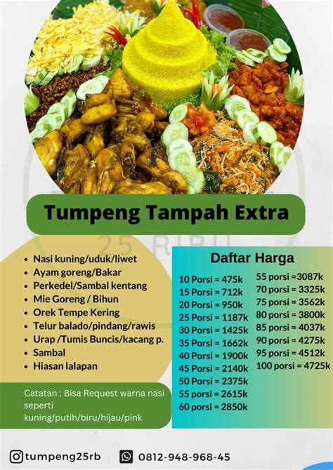 Tumpeng Mini And Nasi Tumpeng Jakarta Harga Mulai 25 Ribu