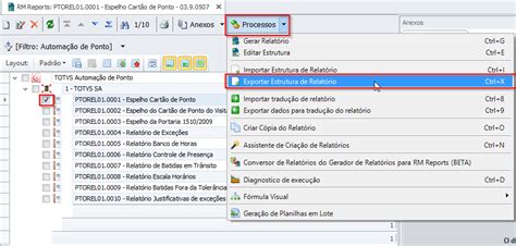 Totvs Rh Linha Rm Pto Como Exportar Estrutura De Relatórios